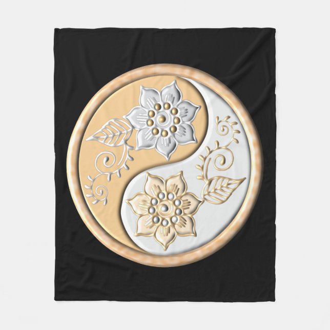 Cobertor De Velo Gold & Silver Yin Yang  (Frente)