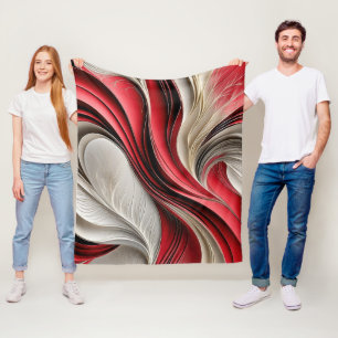 Cobertor De Velo Golden Air – Cranberry & Champagne Fluxo Abstrato