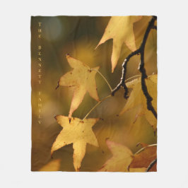 Cobertor De Velo Golden Autumn Leaves Christmas Gift