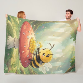 Cobertor De Velo Golden Bumblebee in Bloom Dance.2