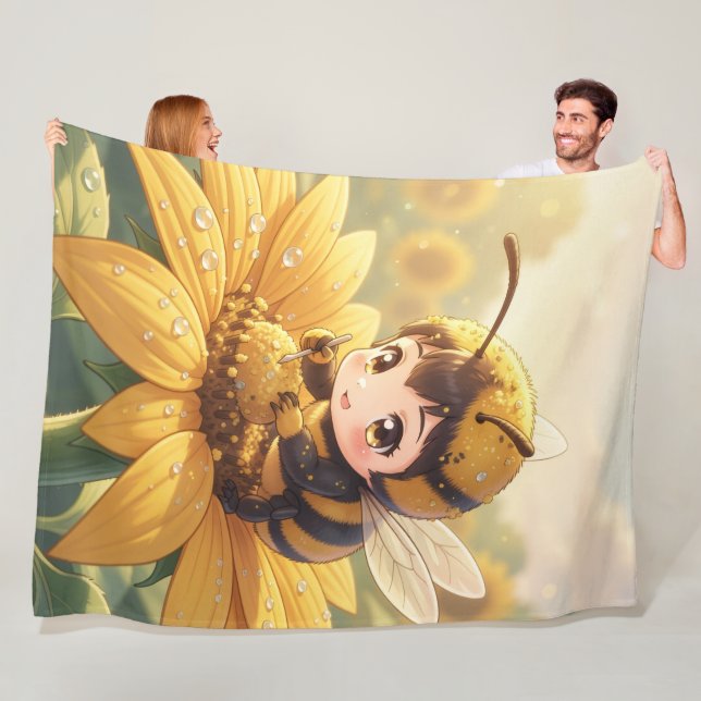 Cobertor De Velo Golden Bumblebee in Bloom Dance.3 (In Situ)
