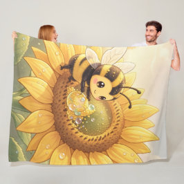 Cobertor De Velo Golden Bumblebee in Bloom Dance.6