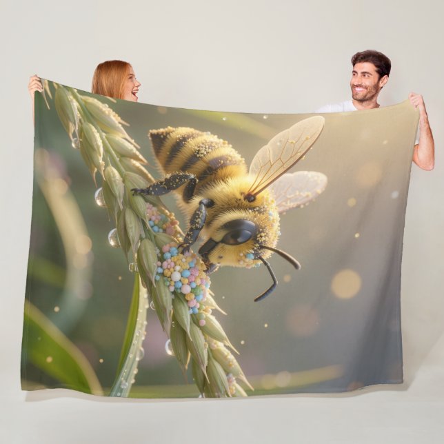 Cobertor De Velo Golden Bumblebee in Bloom Dance.7 (In Situ)