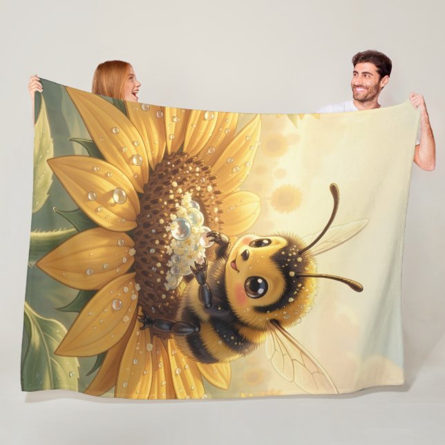 Cobertor De Velo Golden Bumblebee in Bloom Dance.9 (In Situ)