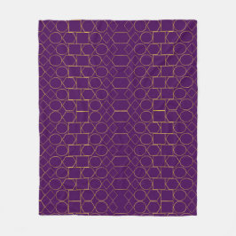 Cobertor De Velo Golden Geometric Pattern