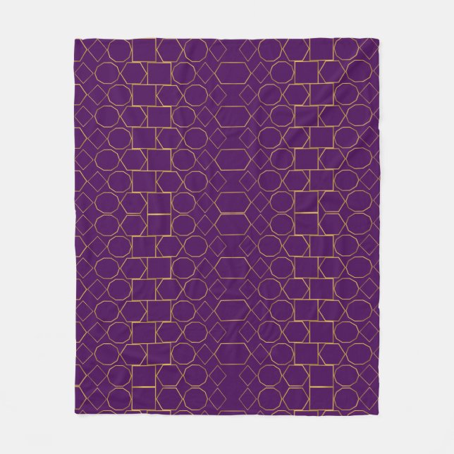 Cobertor De Velo Golden Geometric Pattern (Frente)