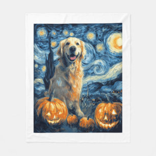 Cobertor De Velo Golden Retriever Abóbora Noite Estrelada Mãe de Ca