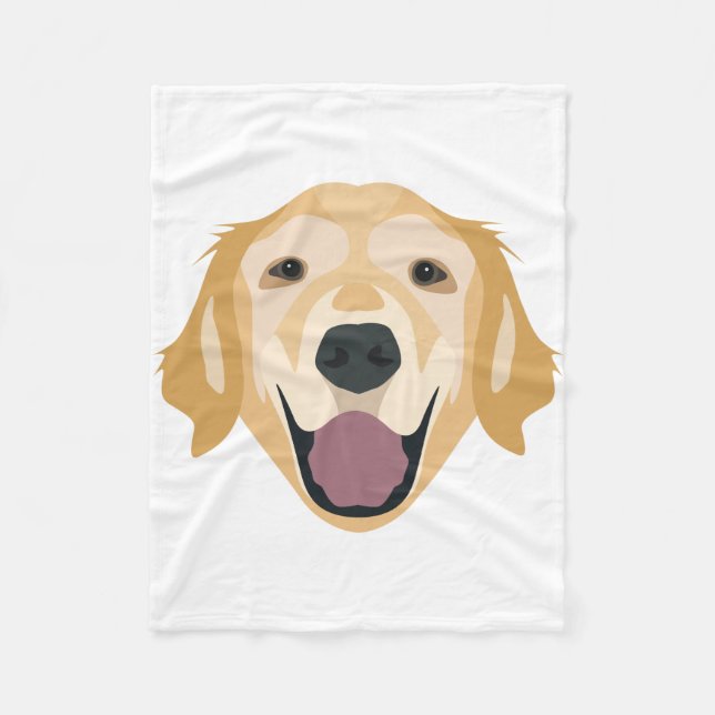 Cobertor De Velo Golden retriever da ilustração (Frente)