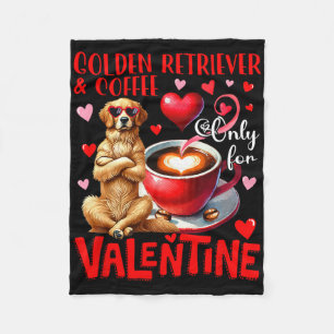Cobertor De Velo Golden Retriever E Café Somente Para Piada de Dia