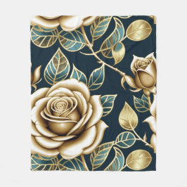 Cobertor De Velo Golden Roses With a Metallic Finish