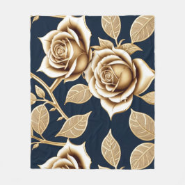 Cobertor De Velo Golden Roses With A Metallic Finish