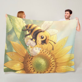 Cobertor De Velo Goldene Hummel im Blütentanz.4