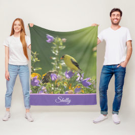 Cobertor De Velo Goldfinch em uma Flor Harebell