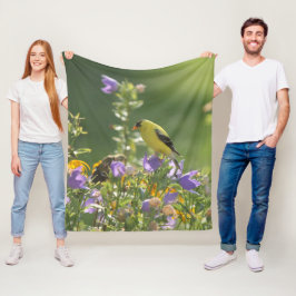 Cobertor De Velo Goldfinch em uma Flor Harebell