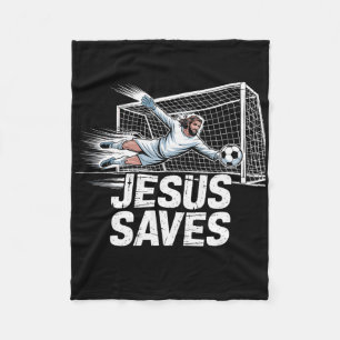 Cobertor De Velo Goleiro de Futebol Jesus Salva Cristão Soc