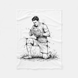 Cobertor De Velo Goleiro de Futebol Vintage Masculino Atletas Pré