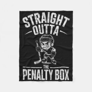 Cobertor De Velo Goleiro de Hóquei no Gelo Menino Straight Outta Th