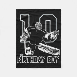 Cobertor De Velo Goleiro de Hóquei no Gelo Nº 10 Feliz Aniversário 