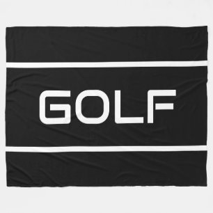 Cobertor De Velo GOLF Moderno Branco Listras em Preto Ousado