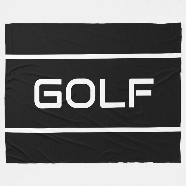 Cobertor De Velo GOLF Moderno Branco Listras em Preto Ousado (Frente (Horizontal))