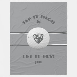 Cobertor De Velo Golfe Tee It High Monogramado Cinza Esportes Perso