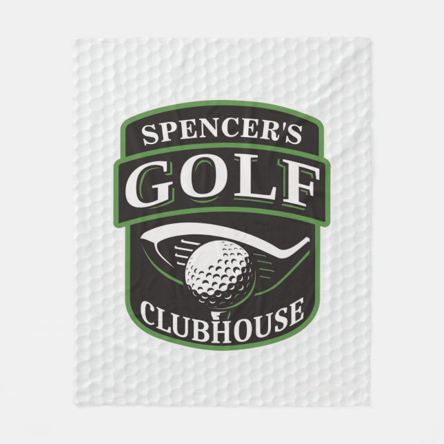 Cobertor De Velo Golfer ADNAME Player Golf Ball Club Clubhouse (Frente)