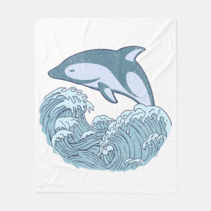 Cobertor De Velo Golfinho azul-bonito