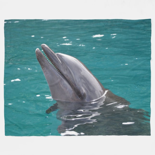 Cobertor De Velo Golfinho Em Verde (Frente (Horizontal))