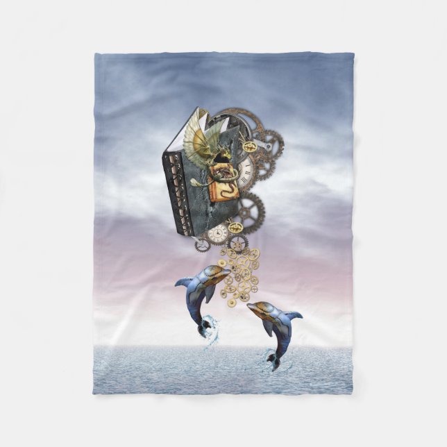 Cobertor De Velo Golfinhos saltadores em galo (Frente)