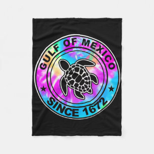 Cobertor De Velo Golfo Do México Desde 1672 Tie Dye Sea Turtle Mexi