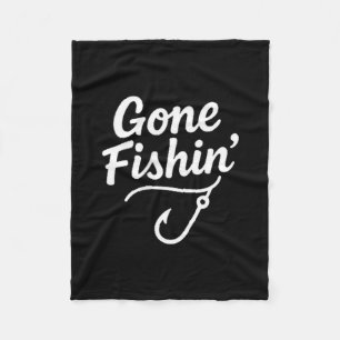 Cobertor De Velo Gone fishin gráfico de pesca de bolso para pescado