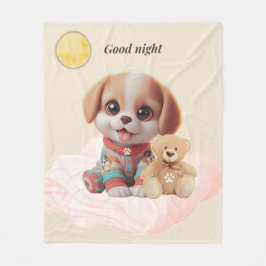 Cobertor De Velo Good Night Cozy Puppy Blanket