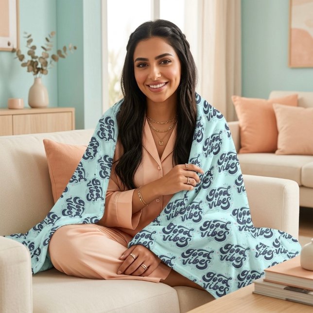 Cobertor De Velo Good Vibes Fleece Blanket (Criador carregado)