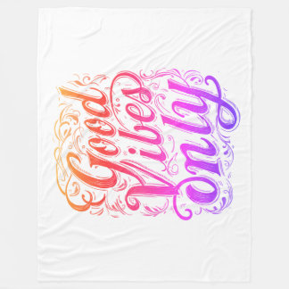Cobertor De Velo Good Vibes Only Script Badge