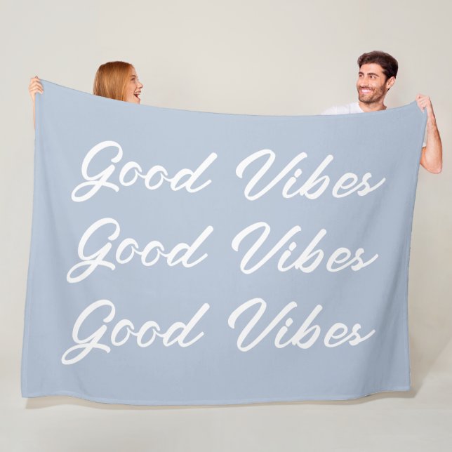 Cobertor De Velo Good Vibes Sherpa Fleece Throw Blanket (In Situ)