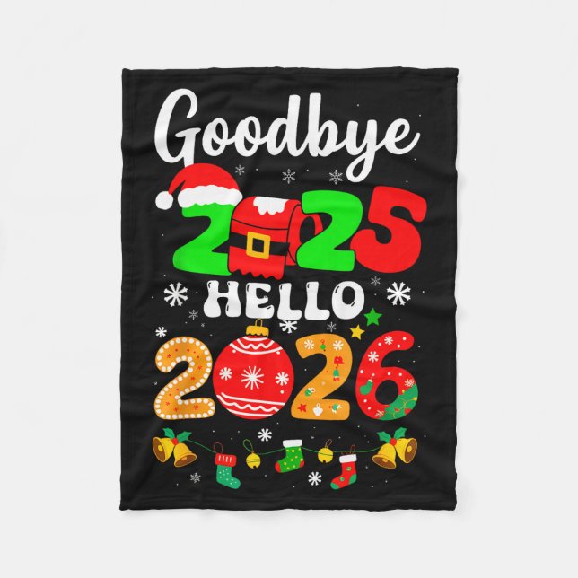 Cobertor De Velo Goodbye 2025 Hello 2026 Happy New Year's Eve Chris (Frente)