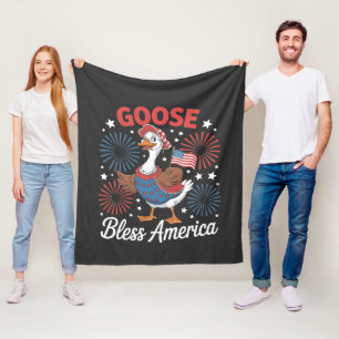 Cobertor De Velo Goose Bless America Goose Bird Quarto De Julho
