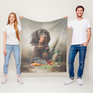 Cobertor De Velo Gordon setter com faisões, Art