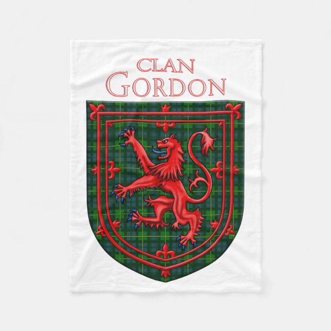 Cobertor De Velo Gordon Tartan Scottish Plaid Lion Rampant (Frente)