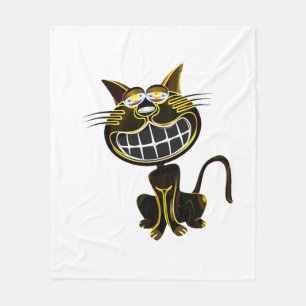 COBERTOR DE VELO GORDURA DE NEGRO E DE GATO AMARELO BRILHO