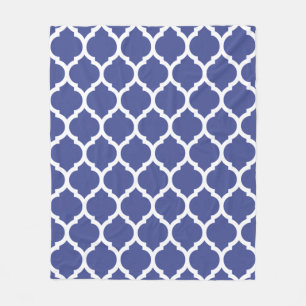 Cobertor De Velo Gorgeous Coblat Blue Quatrefoil Patterno do Marroc