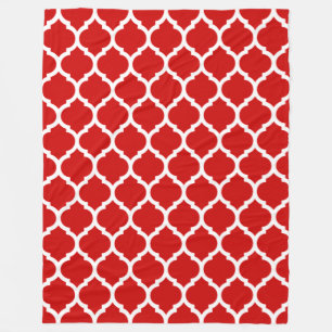 Cobertor De Velo Gorgeous Red and White Quatrefoil Standard