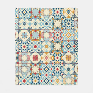 Cobertor De Velo Gorgeous seamless pattern white colorful Moroccan,