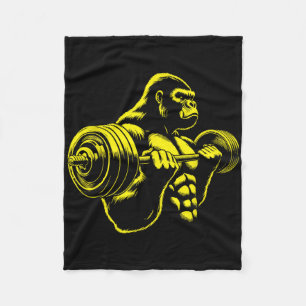 Cobertor De Velo Gorila Macaco Ginásio Levantamento de Peso Muscula