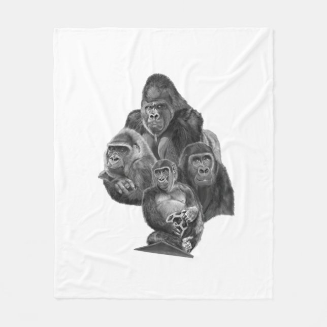 Cobertor De Velo Gorilla Blanket (ゴリラのブランケット）Gorilla Life SHOP (Frente)