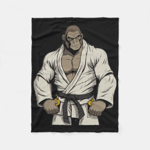 Cobertor De Velo Gorilla In Keikogi - Karateka Japonês