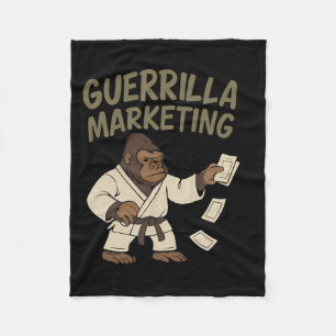 Cobertor De Velo Gorilla Karate Guerrilla Marketing Engraçado