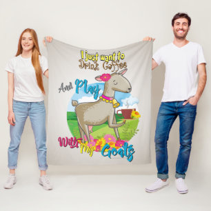 Cobertor De Velo GOTA   Só quero beber café e brincar com o meu avô