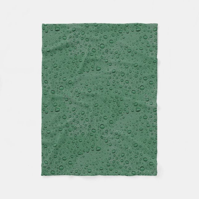 Cobertor De Velo Gotas de água verde (Frente)