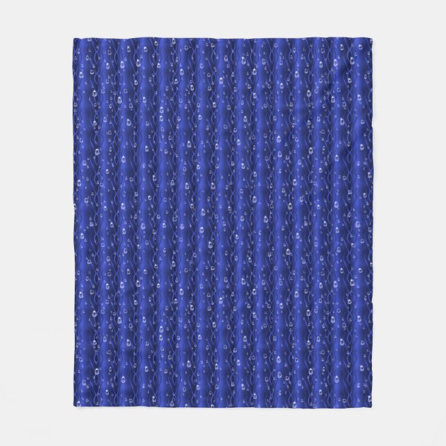 Cobertor De Velo Gotas de chuva em metal azul (Frente)